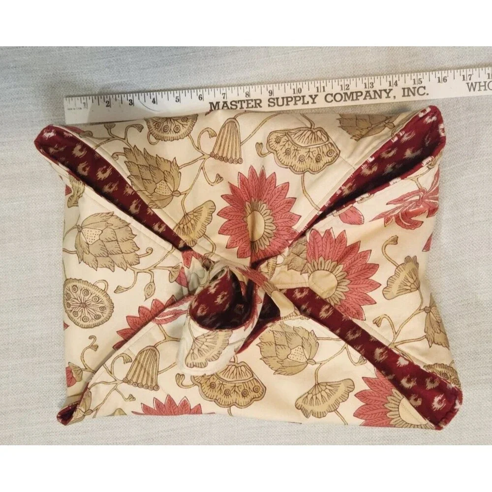 Vtg Handmade Fabric Casserole Dish Carrier Caddy Cozy for 9x13